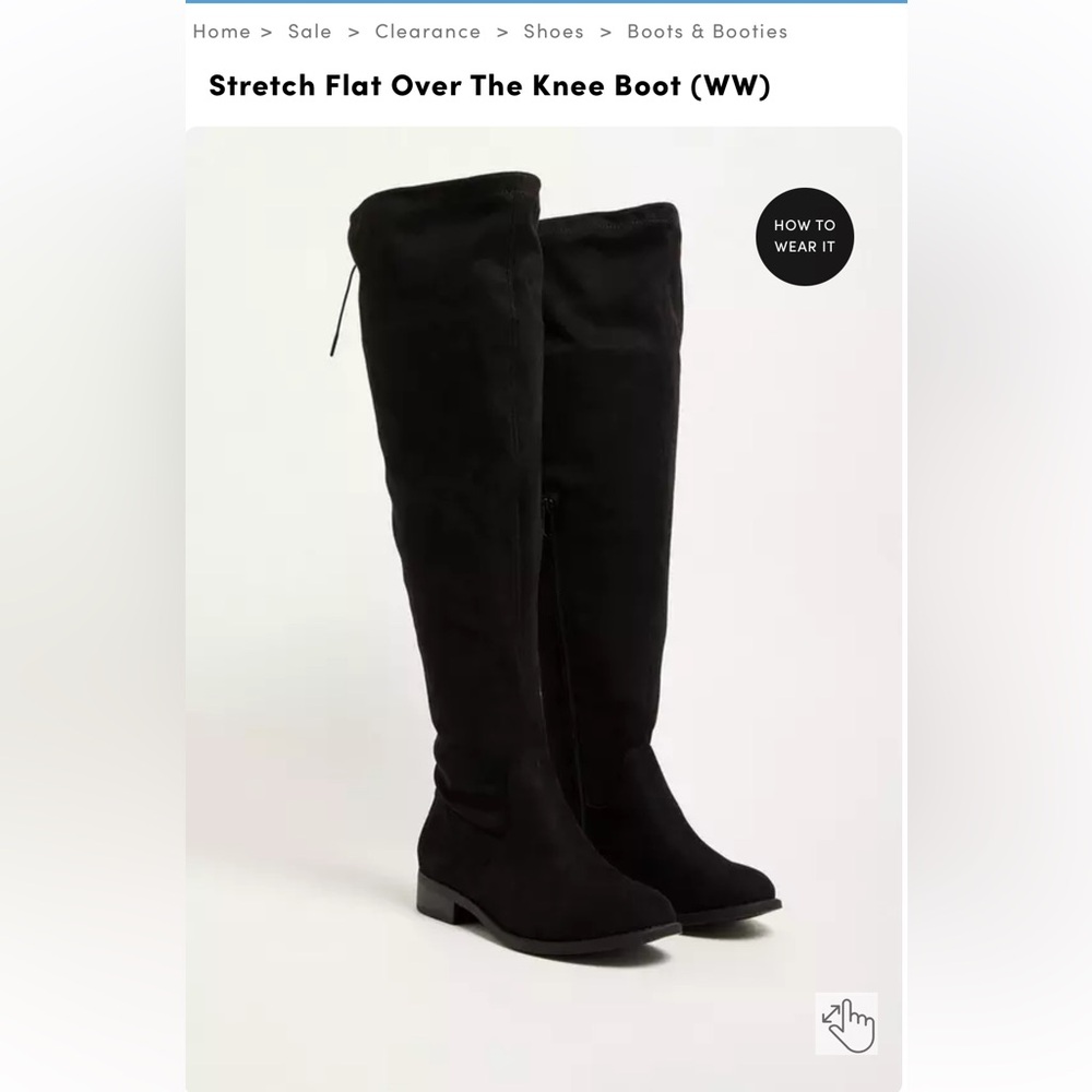 Torrid Black Over-the-Knee Boots Sleek Design 9WW